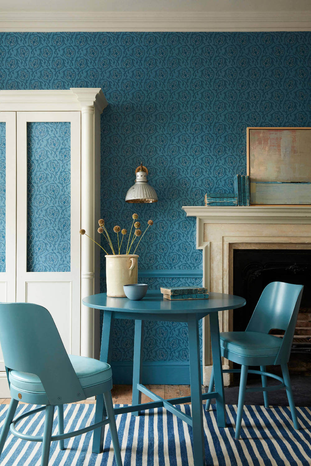 Little Greene National Trust Papers III Hoja Air Force Blue