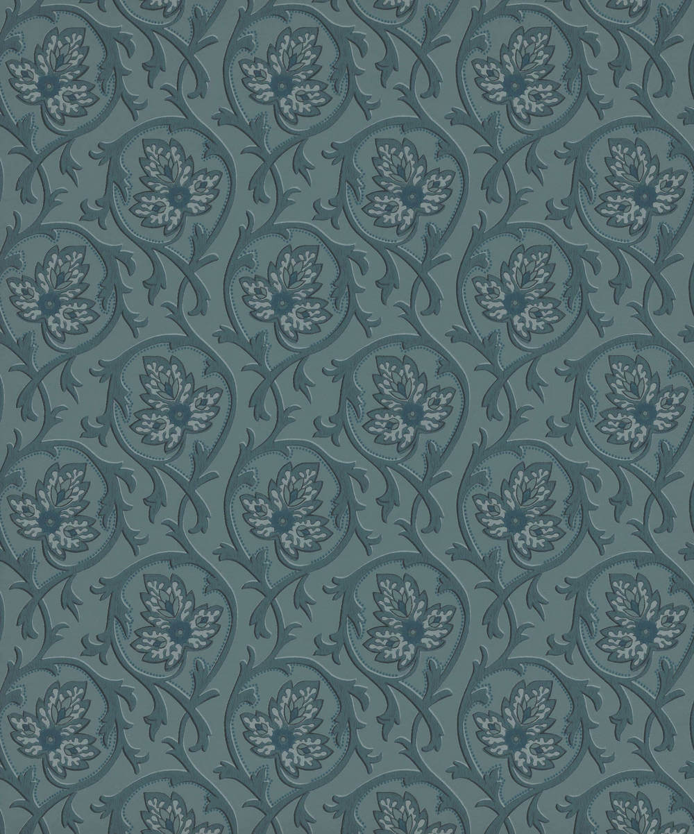 Little Greene National Trust Papers III Hoja Air Force Blue