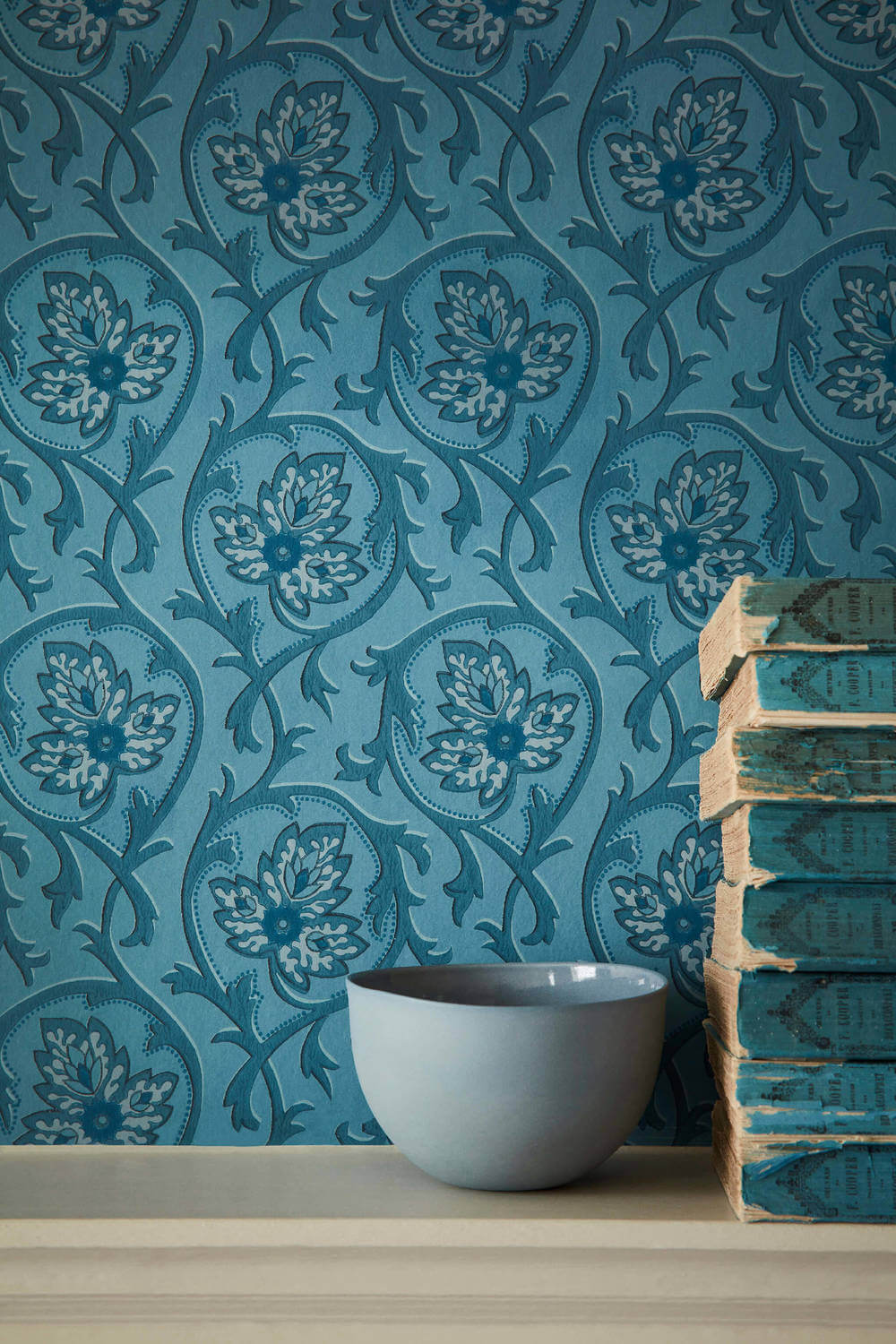 Little Greene National Trust Papers III Hoja Air Force Blue