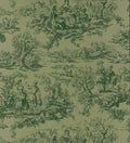 Little Greene National Trust Papers III Lovers Toile Dark Brunswick Green