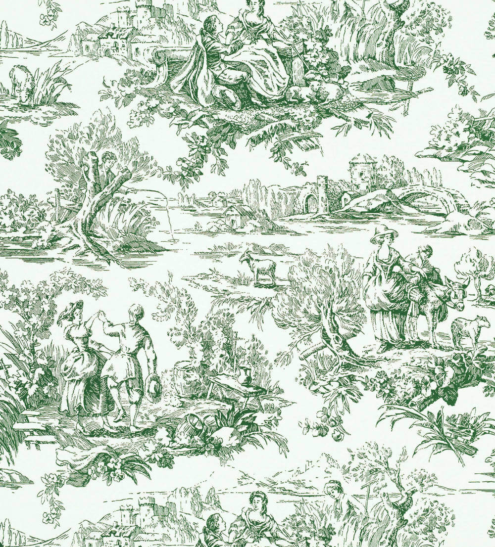 Staal Little Greene National Trust Papers III Lovers Toile Puck