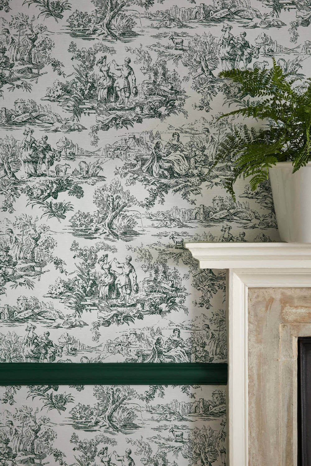 Little Greene National Trust Papers III Lovers' Toile Puck