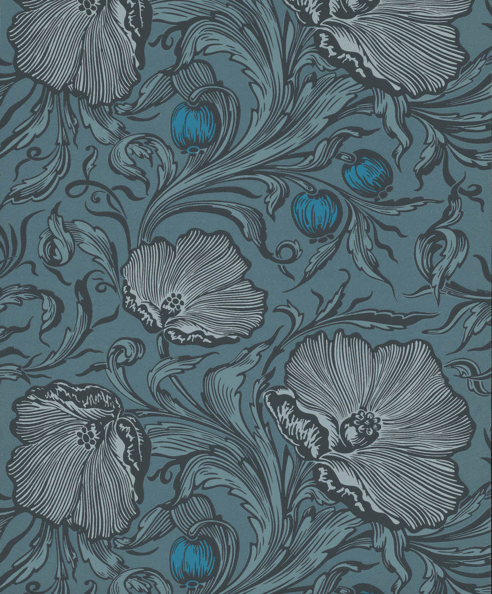 Staal Little Greene National Trust Papers III Poppy Trail Air Force Blue