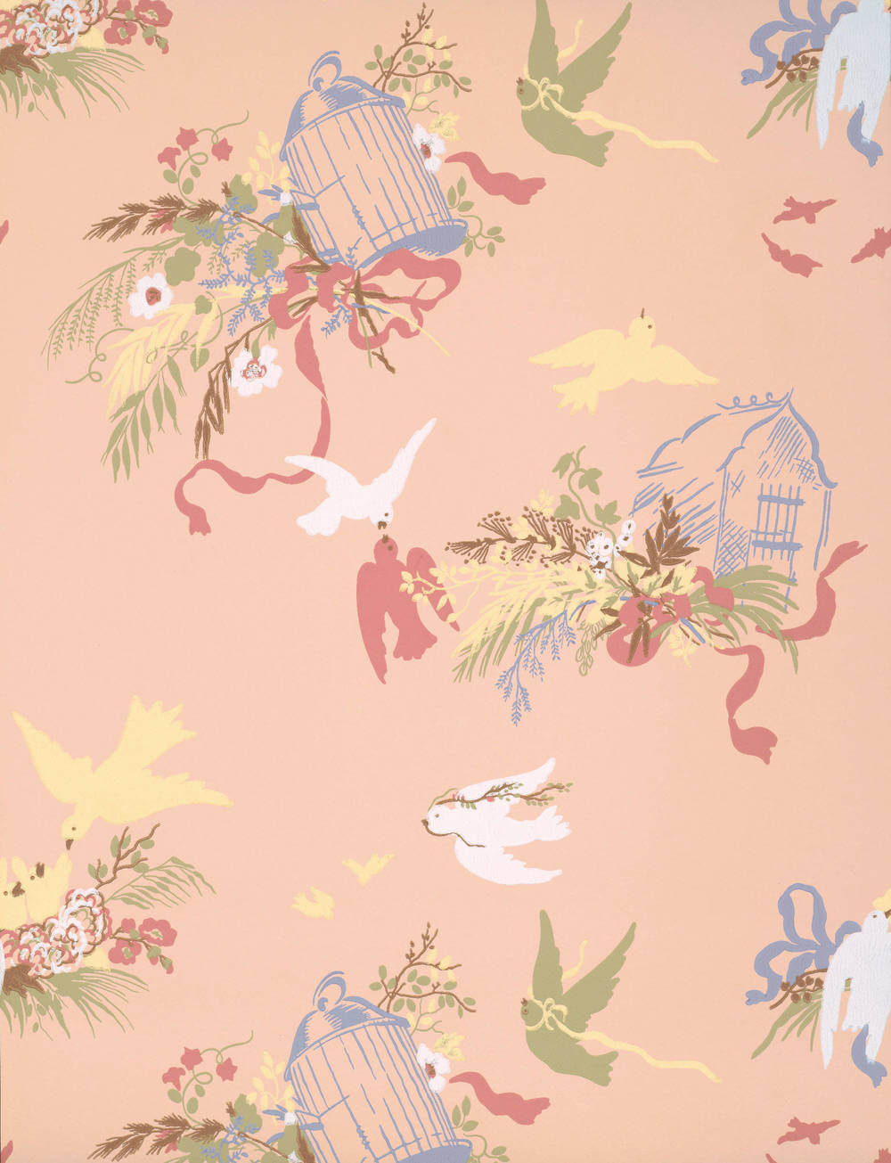 Little Greene National Trust Papers III Voliéres Confetti