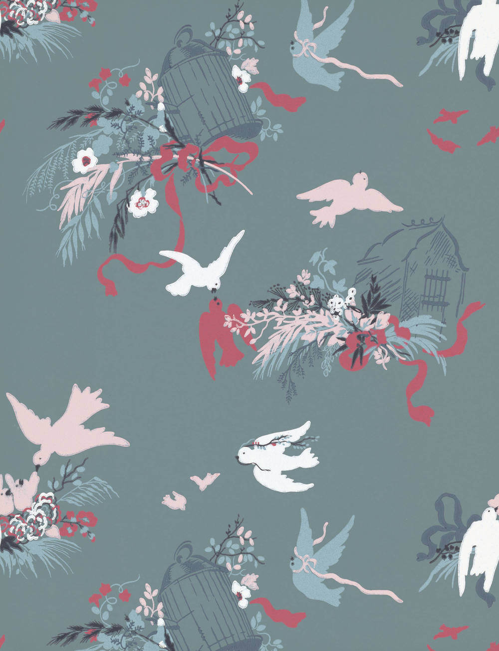 Little Greene National Trust Papers III Volières Etruria