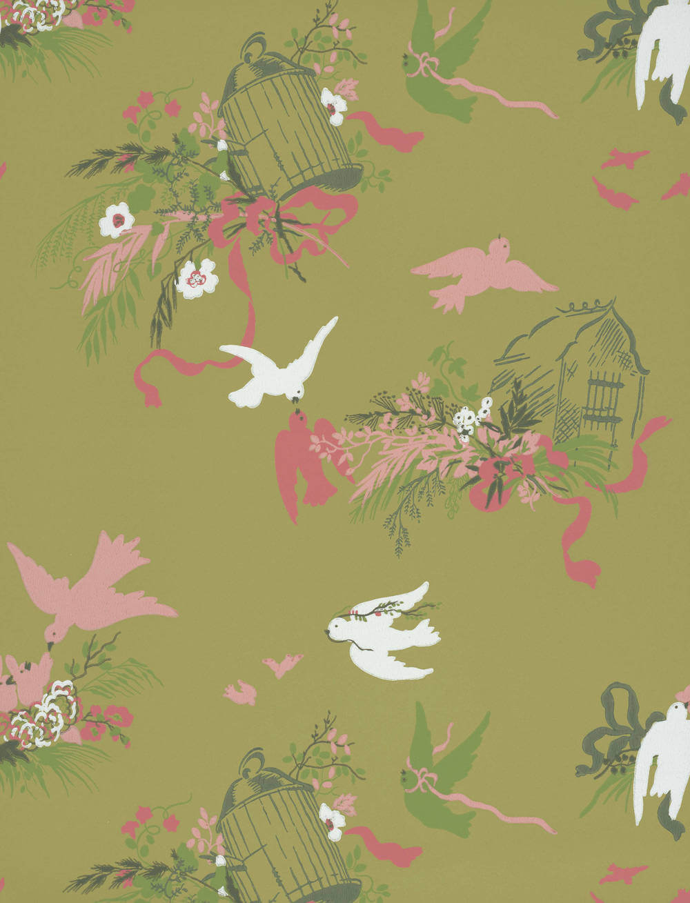 Little Greene National Trust Papers III Voliéres Garden