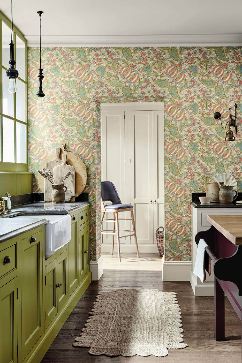 Little Greene National Trust Papers Pomegranate Bazaar