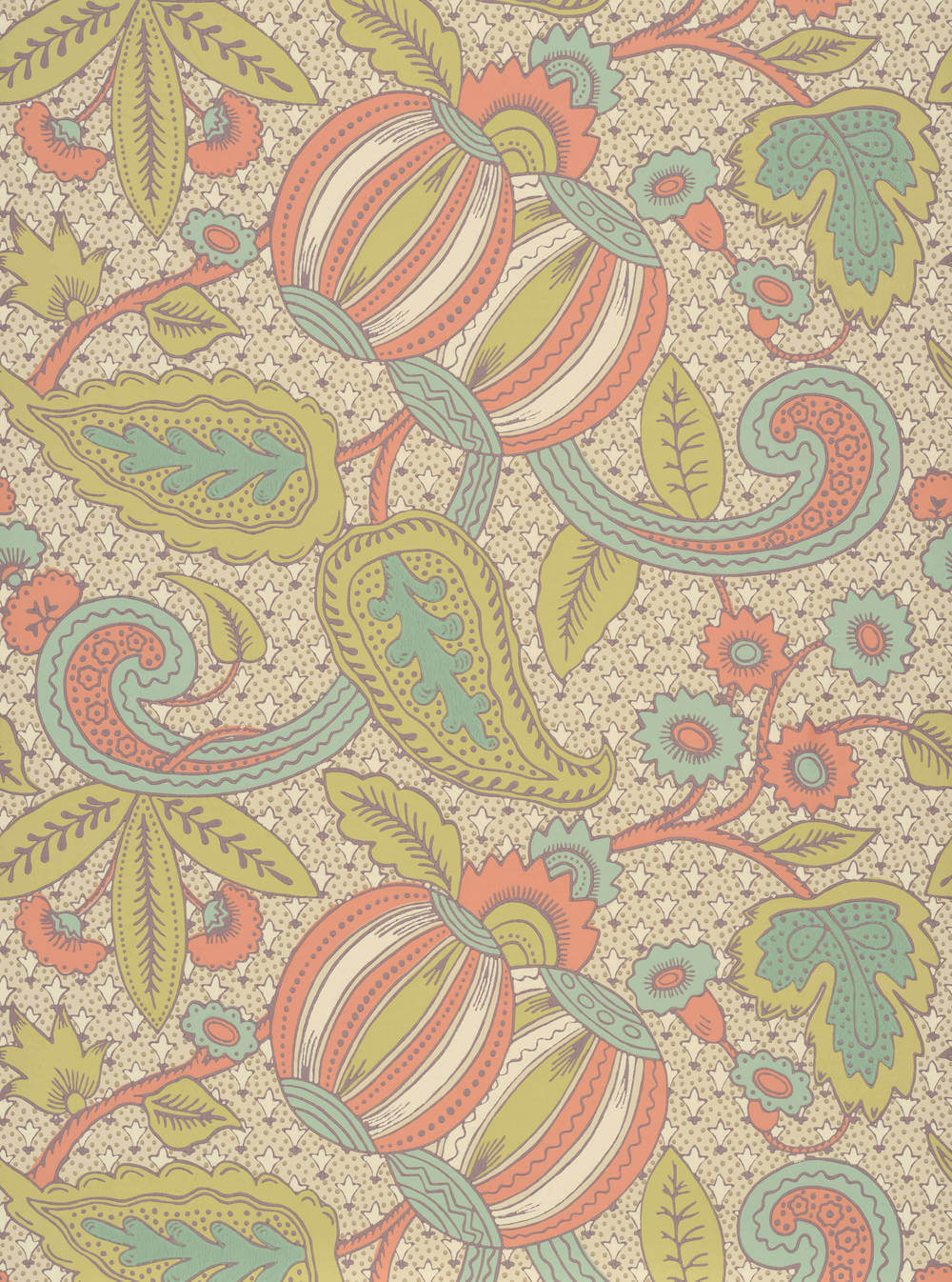 Little Greene National Trust Papers Pomegranate Bazaar