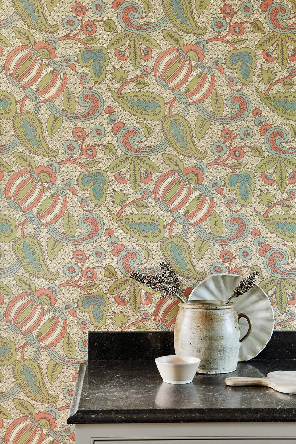 Little Greene National Trust Papers Pomegranate Bazaar