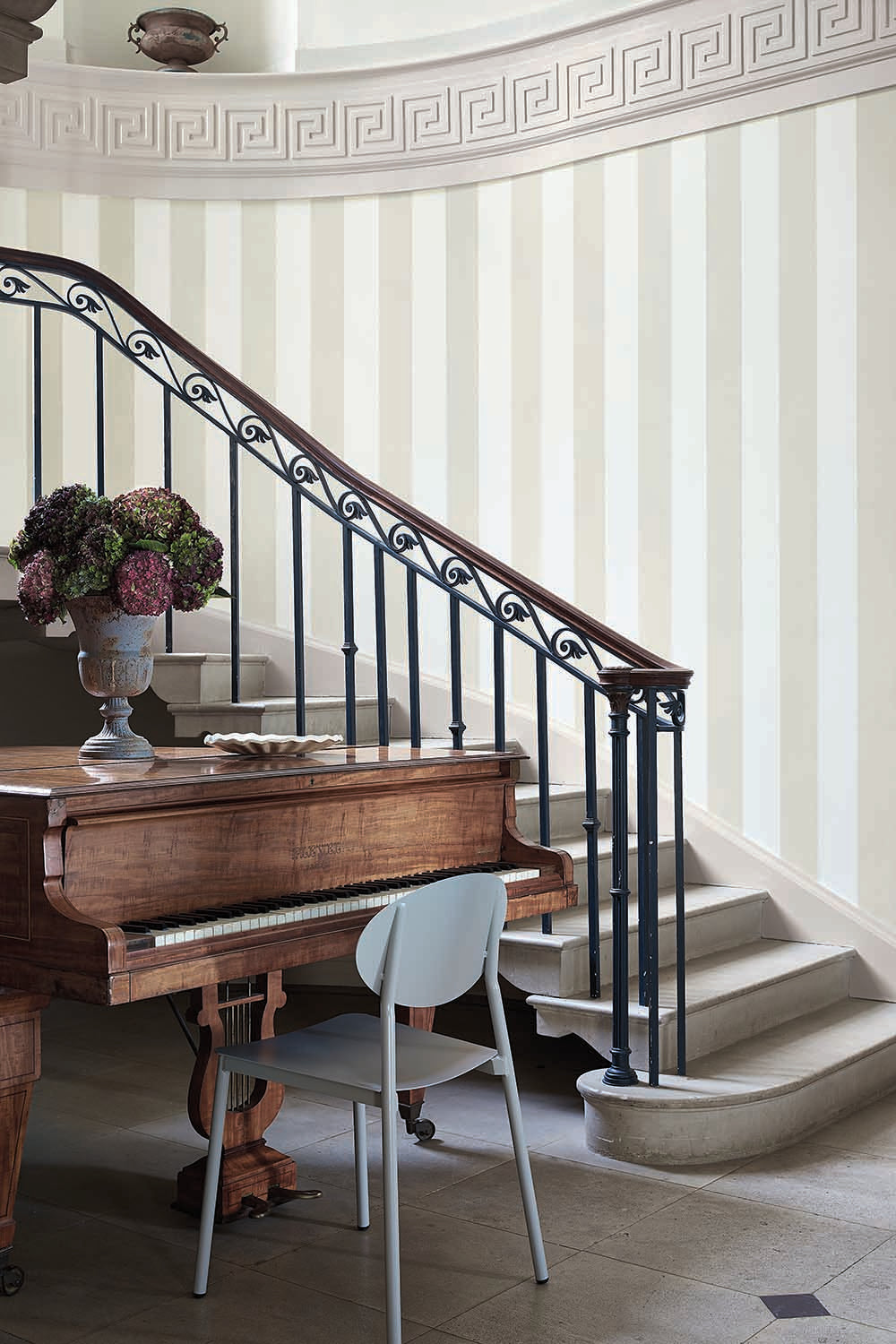 Little Greene Painted Papers Broad Stripe 1825 Icing