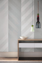Little Greene Painted Papers Elephant Stripe 1850 Bright White
