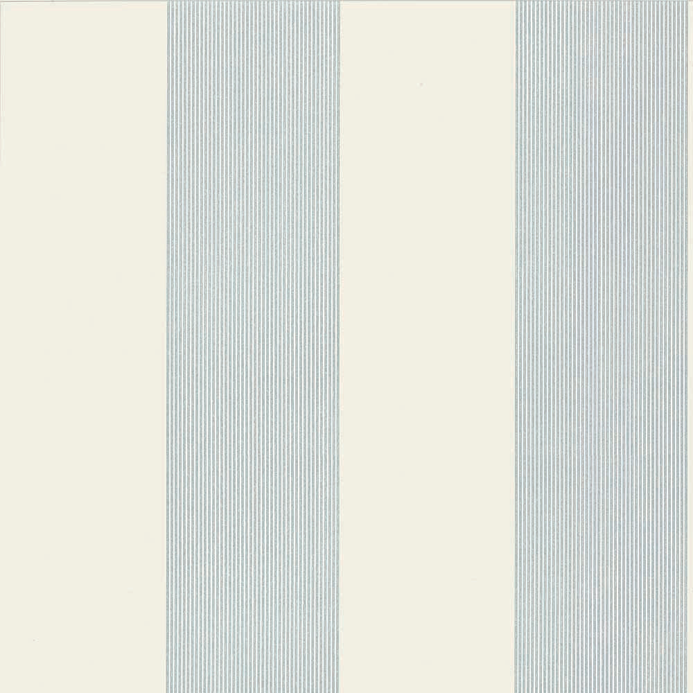 Little Greene Painted Papers Elephant Stripe 1850 Bright White
