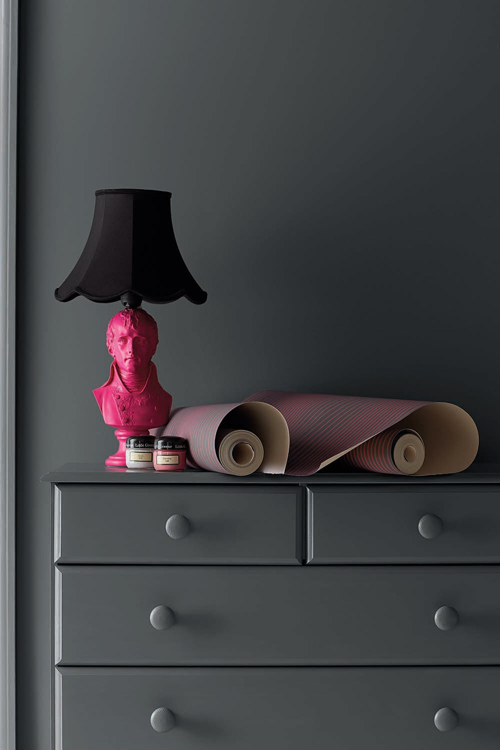 Little Greene Painted Papers Ombré Plain 1956 Carmine