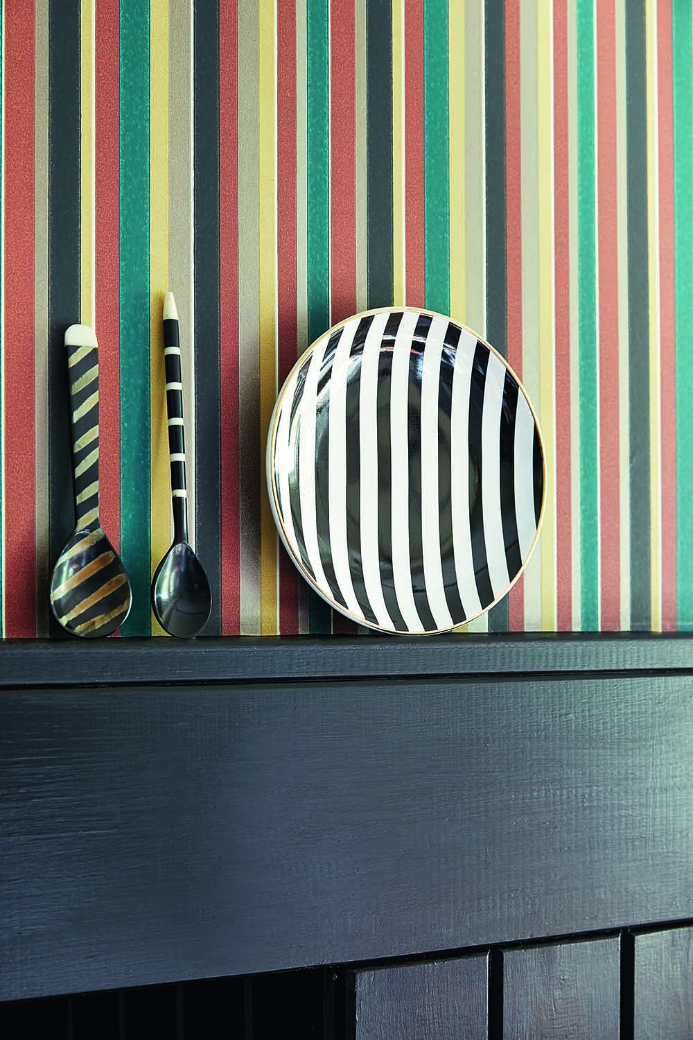 Little Greene Painted Papers Tailor Stripe 1968 Corn