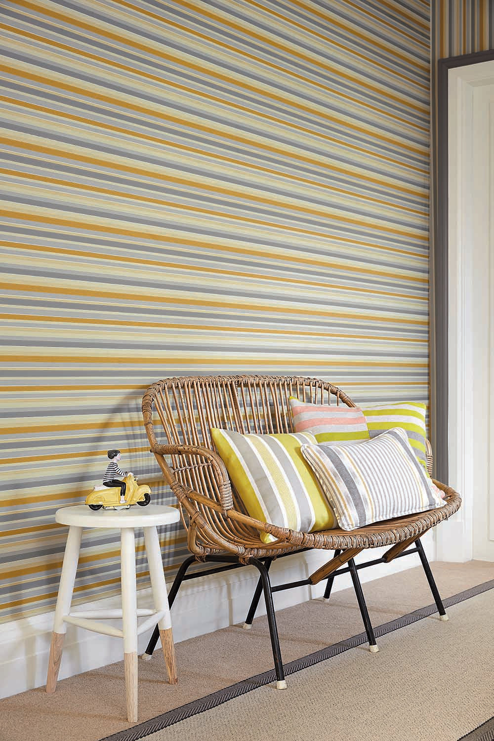 Little Greene Painted Papers Tailor Stripe 1968 Pastel