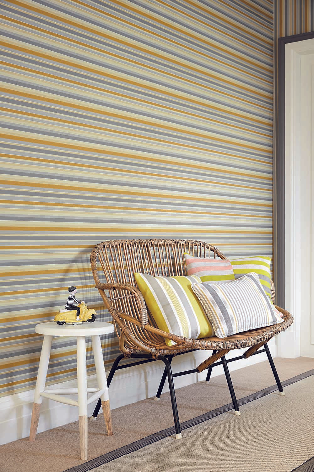 Staal Little Greene Painted Papers Tailor Stripe 1968 Pastel