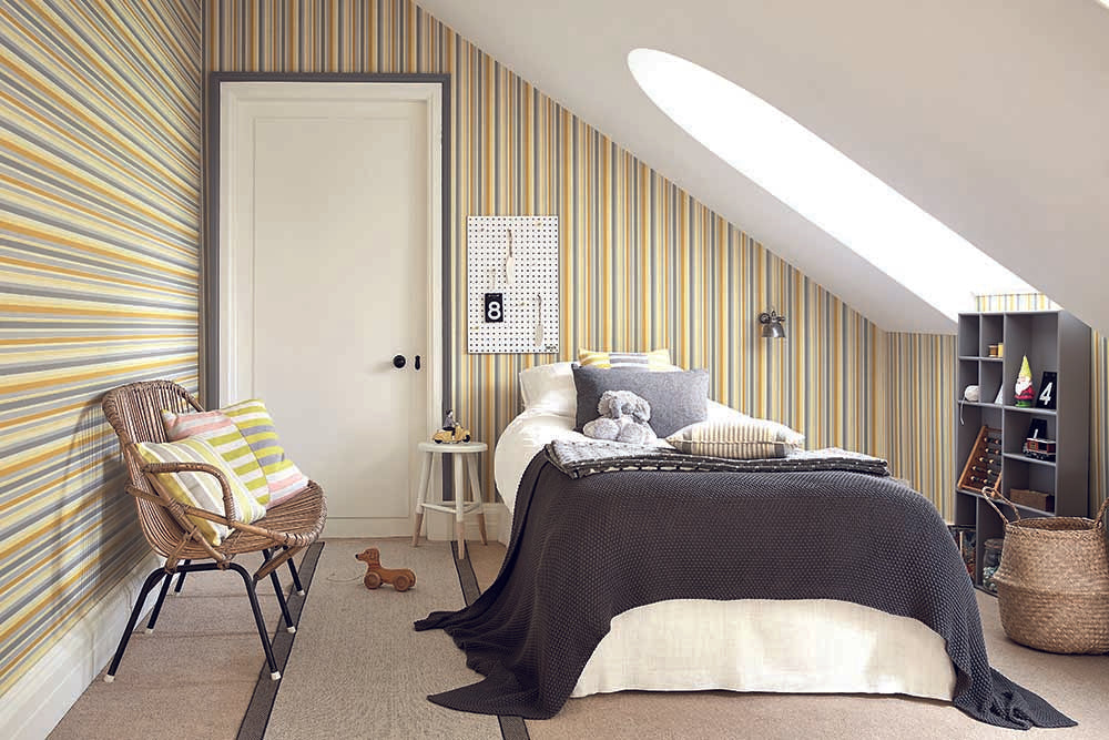 Staal Little Greene Painted Papers Tailor Stripe 1968 Taupe