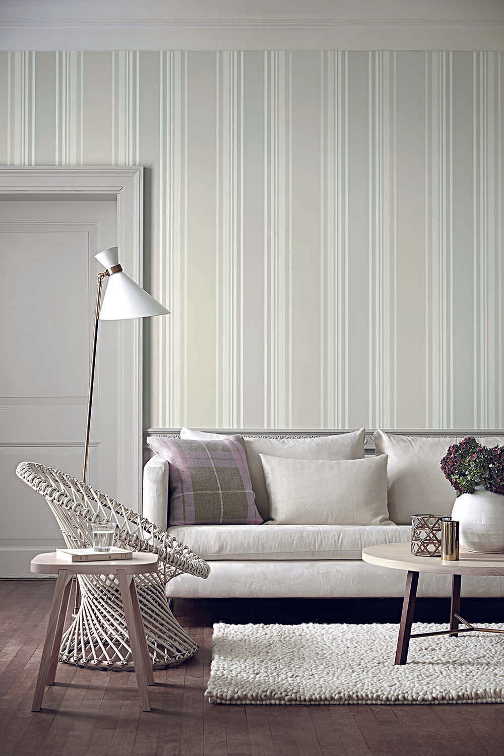 Staal Little Greene Painted Papers Tented Stripe 1845 Scandinavian