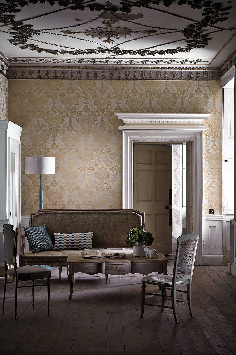 Little Greene Révolution Papers Bonaparte 1850 Pure Gold