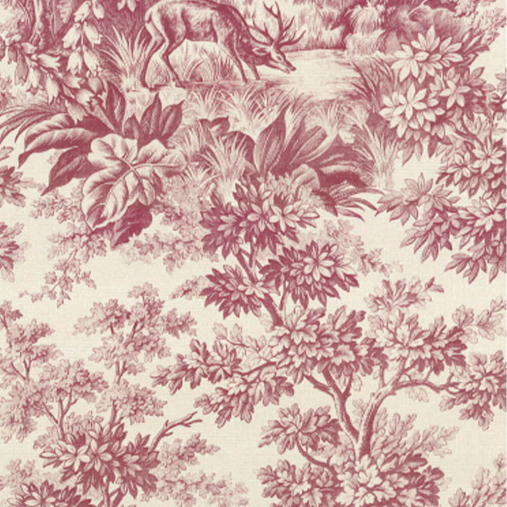 Little Greene Révolution Papers Stag Toile 1895 Burgundy