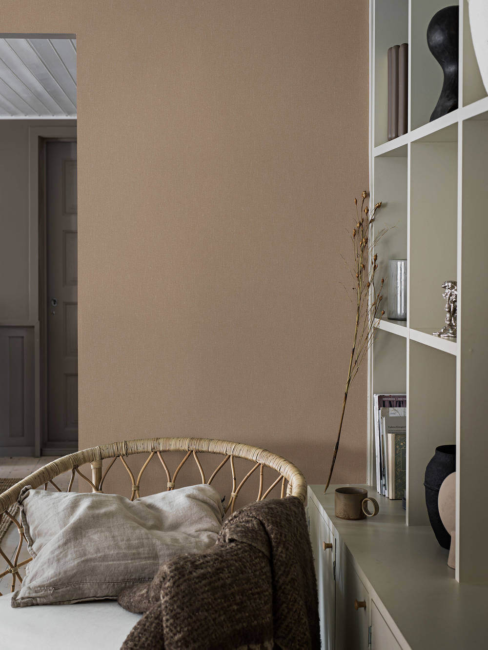 Boråstapeter Linen Terracotta Linen 4324