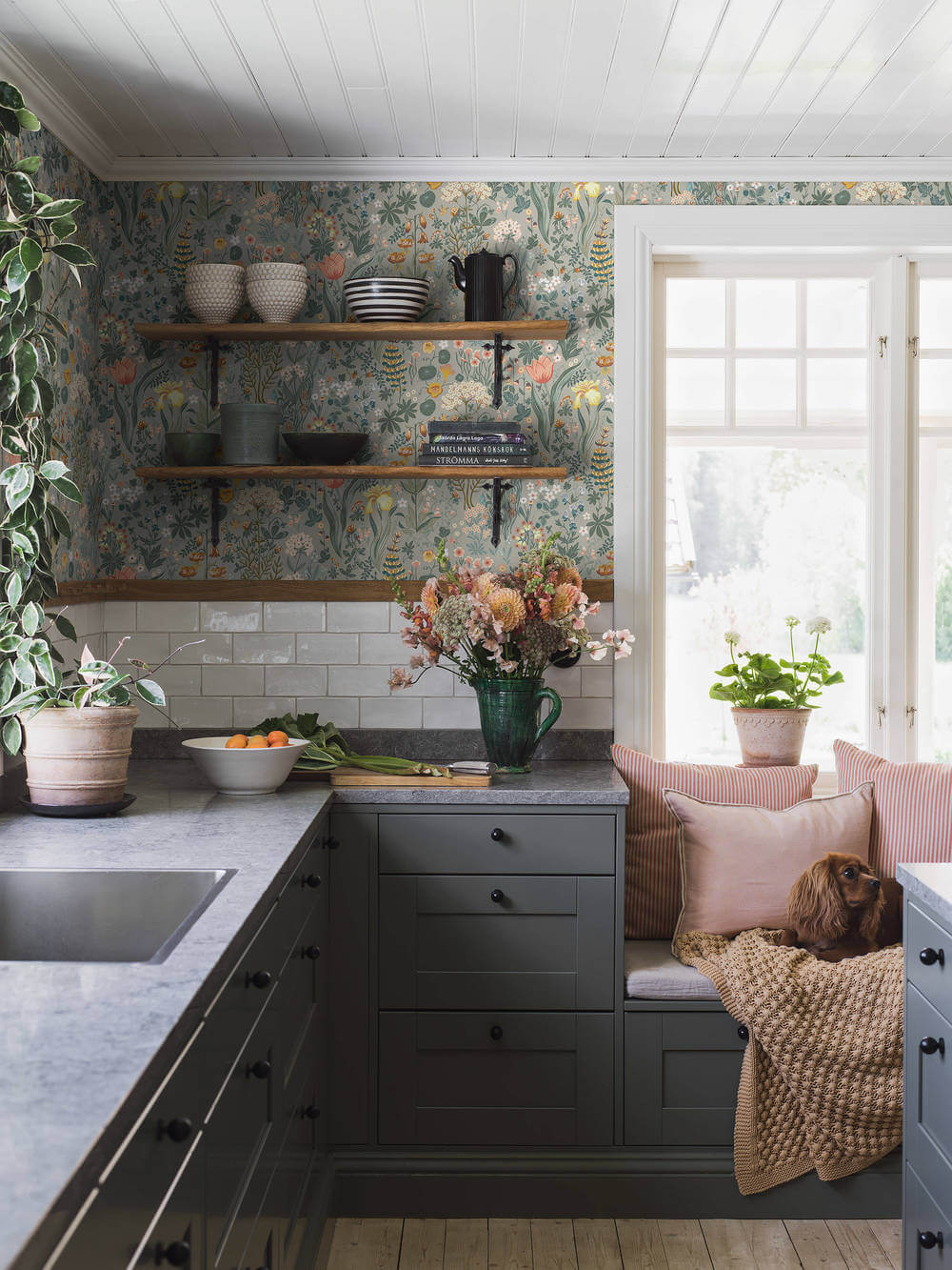 Boråstapeter New Heritage Blomsterhav 2054