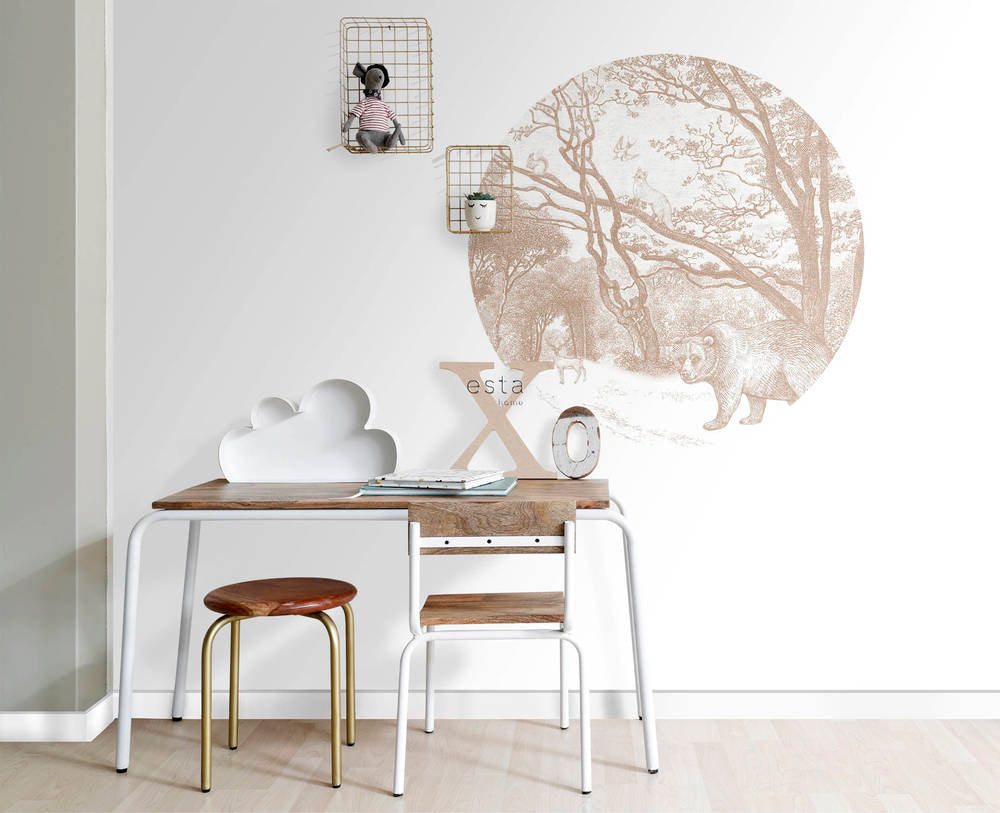 Esta Home Forest Friends 159072 Zelfklevende Behangcirkel