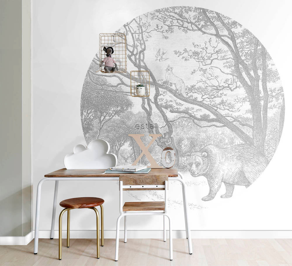 Esta Home Forest Friends 159083 Zelfklevende Behangcirkel