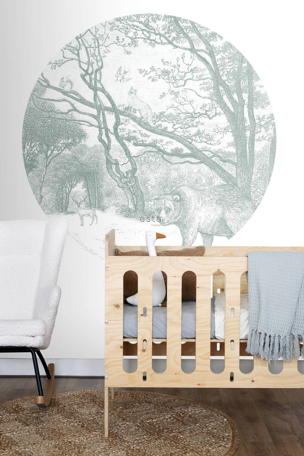 Esta Home Forest Friends 159084 Zelfklevende Behangcirkel