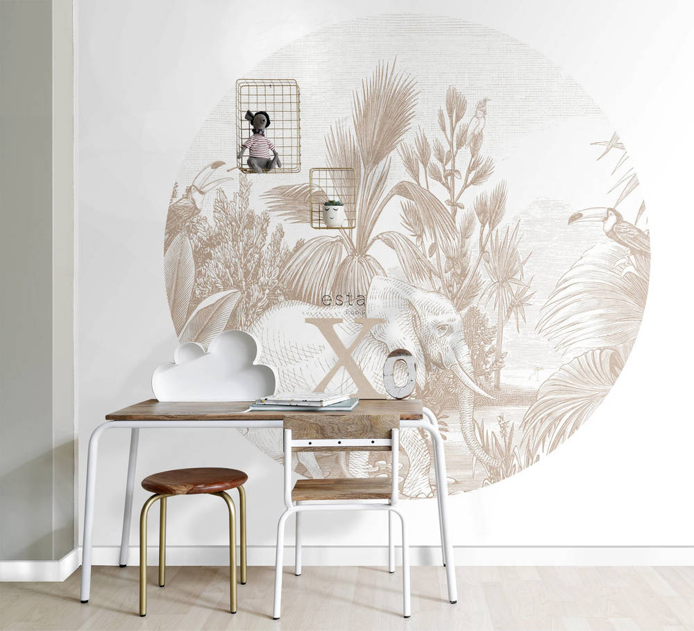 Esta Home Forest Friends 159088 Zelfklevende Behangcirkel