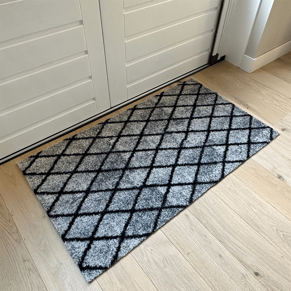 Hamat Lima 512 Berber Wit Lichtgrijs – Wasbare droogloopmat - 67 x 120 cm