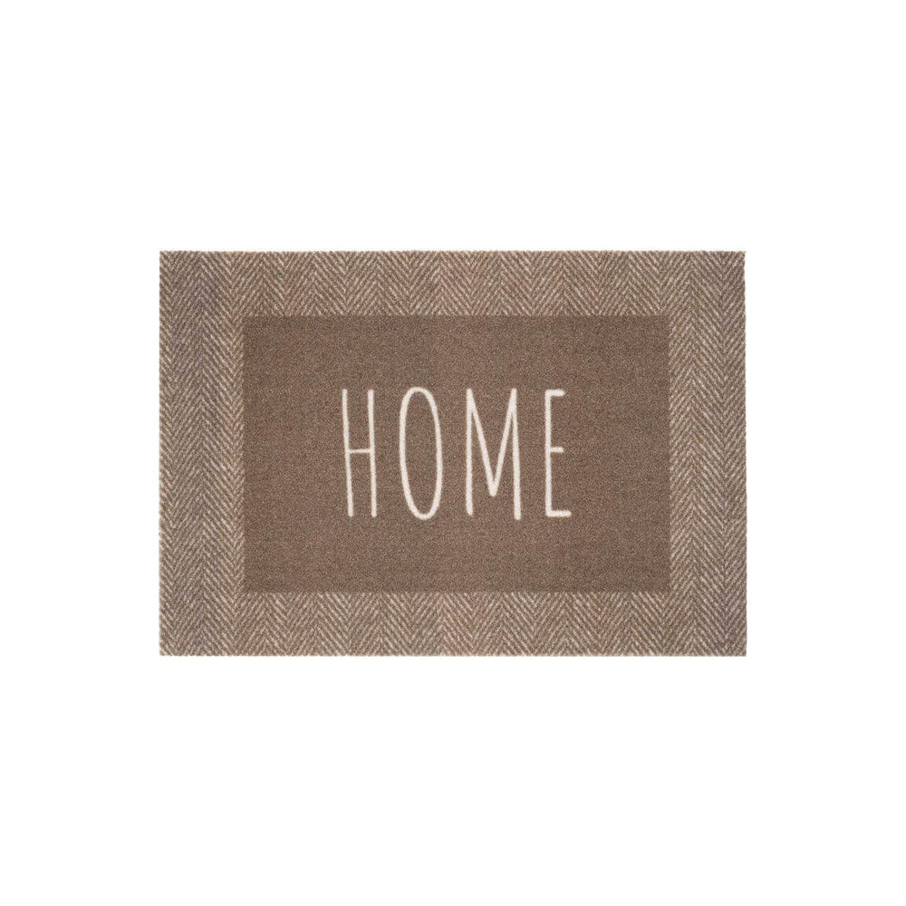 Hamat Mondial Home Brown – Schoonloopmat met tekst - 40 x 60 cm
