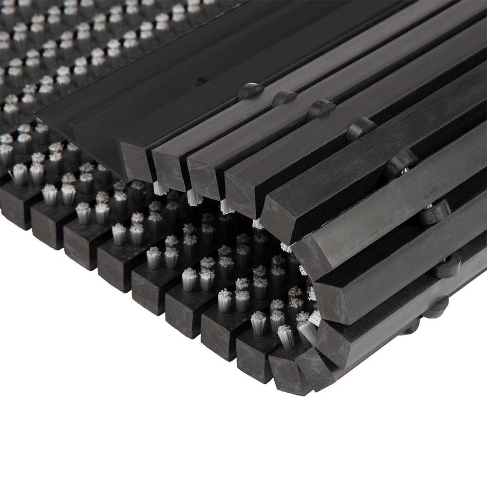 Hamat Outline 116 Grigio Donkergrijs Zwart – Borstelmat buiten