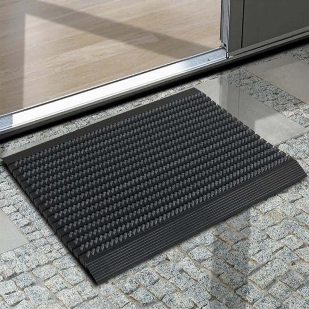 Hamat Outline 116 Grigio Donkergrijs Zwart – Borstelmat buiten