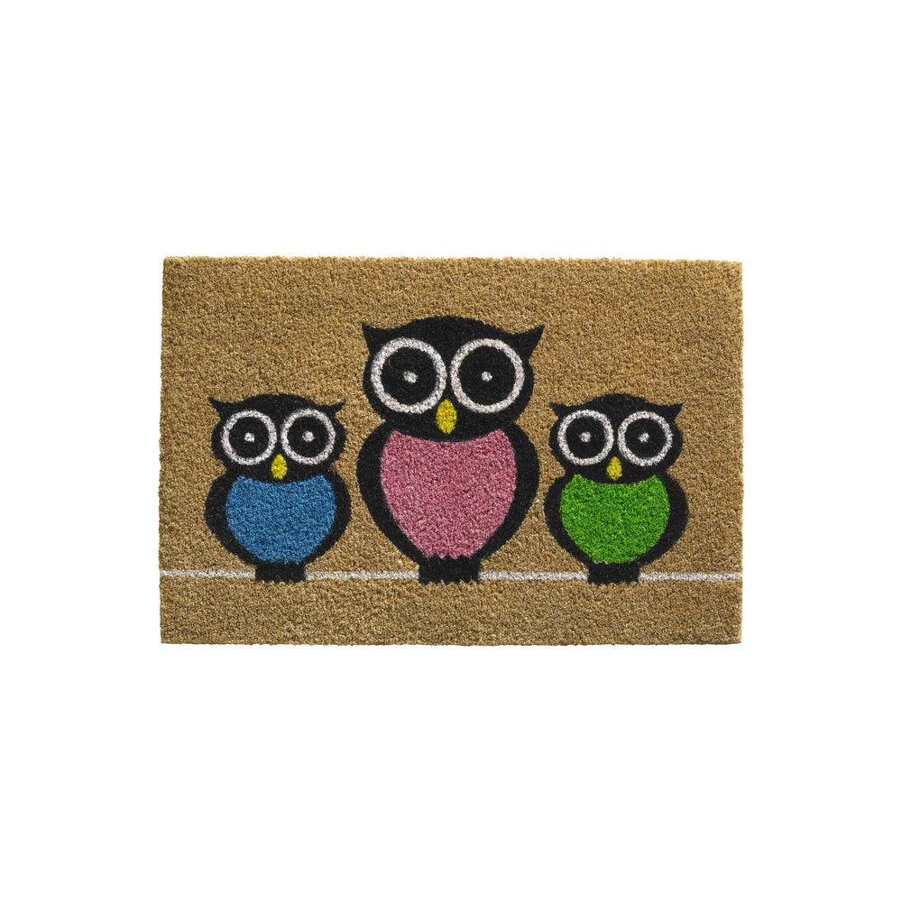 Hamat Ruco Classic Welcome - Kokosmat met uilen - 40 x 60 cm