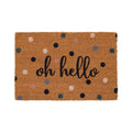 Hamat Ruco Print Oh Hello - Kokosmat met tekst en stippen - 40 x 60 cm