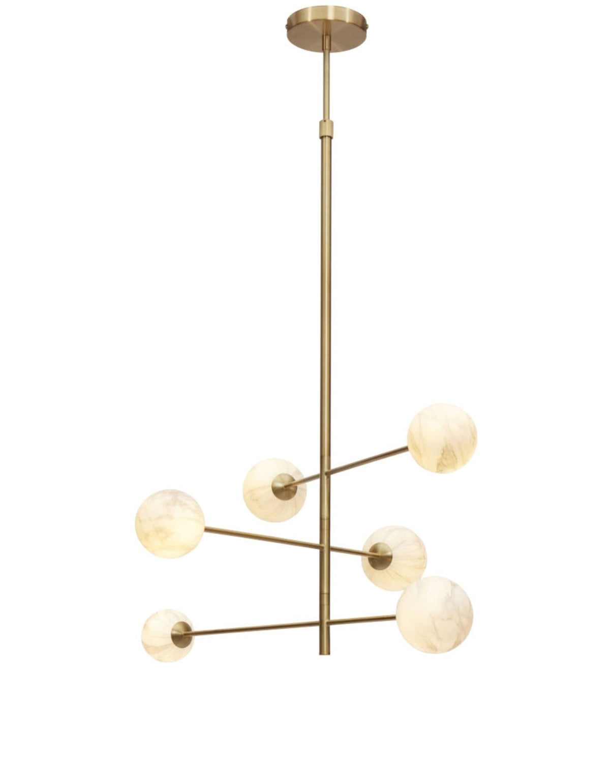 it's about RoMi Hanglamp Carrara 3-stangs - Goud - Getint glas