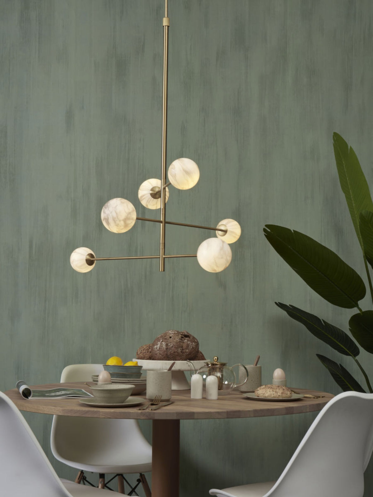it's about RoMi Hanglamp Carrara 3-stangs - Goud - Getint glas