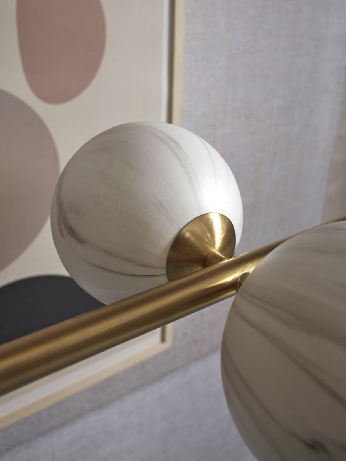 it's about RoMi Hanglamp Carrara 6-lamps - Goud - Getint glas