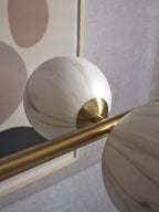 it's about RoMi Hanglamp Carrara 6-lamps - Goud - Getint glas