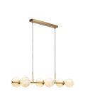 it's about RoMi Hanglamp Carrara 6-lamps - Goud - Getint glas