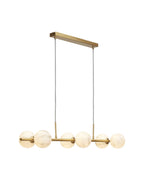 it's about RoMi Hanglamp Carrara 6-lamps - Goud - Getint glas