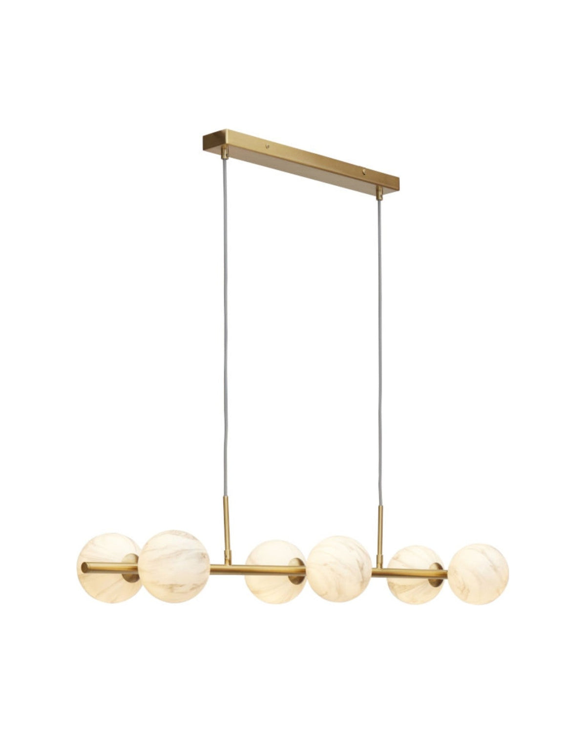 it's about RoMi Hanglamp Carrara 6-lamps - Goud - Getint glas