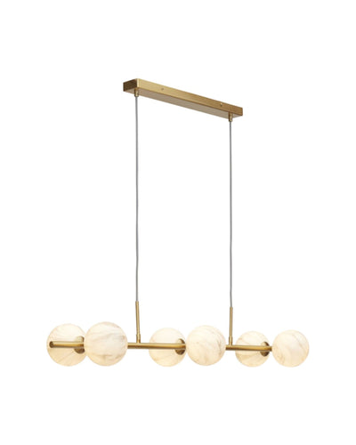 it's about RoMi Hanglamp Carrara 6-lamps - Goud - Getint glas
