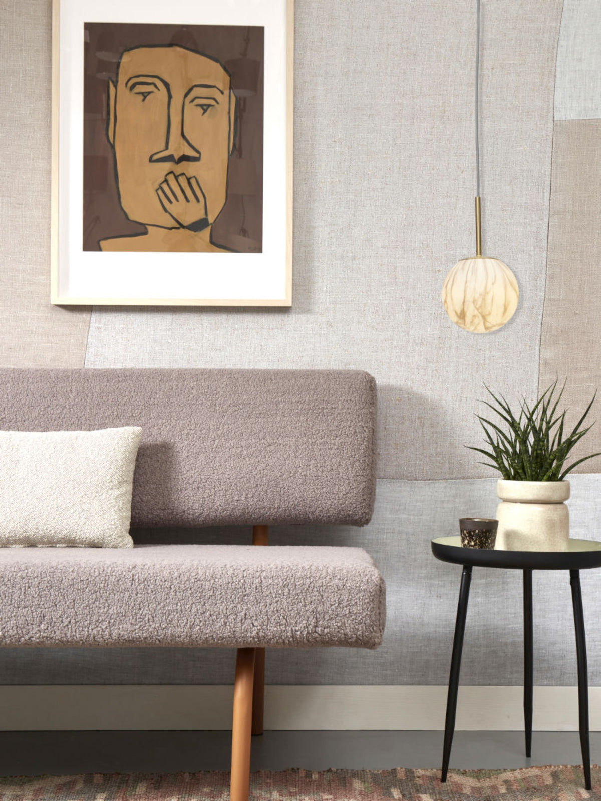 it's about RoMi Hanglamp Carrara - Goud - Getint glas
