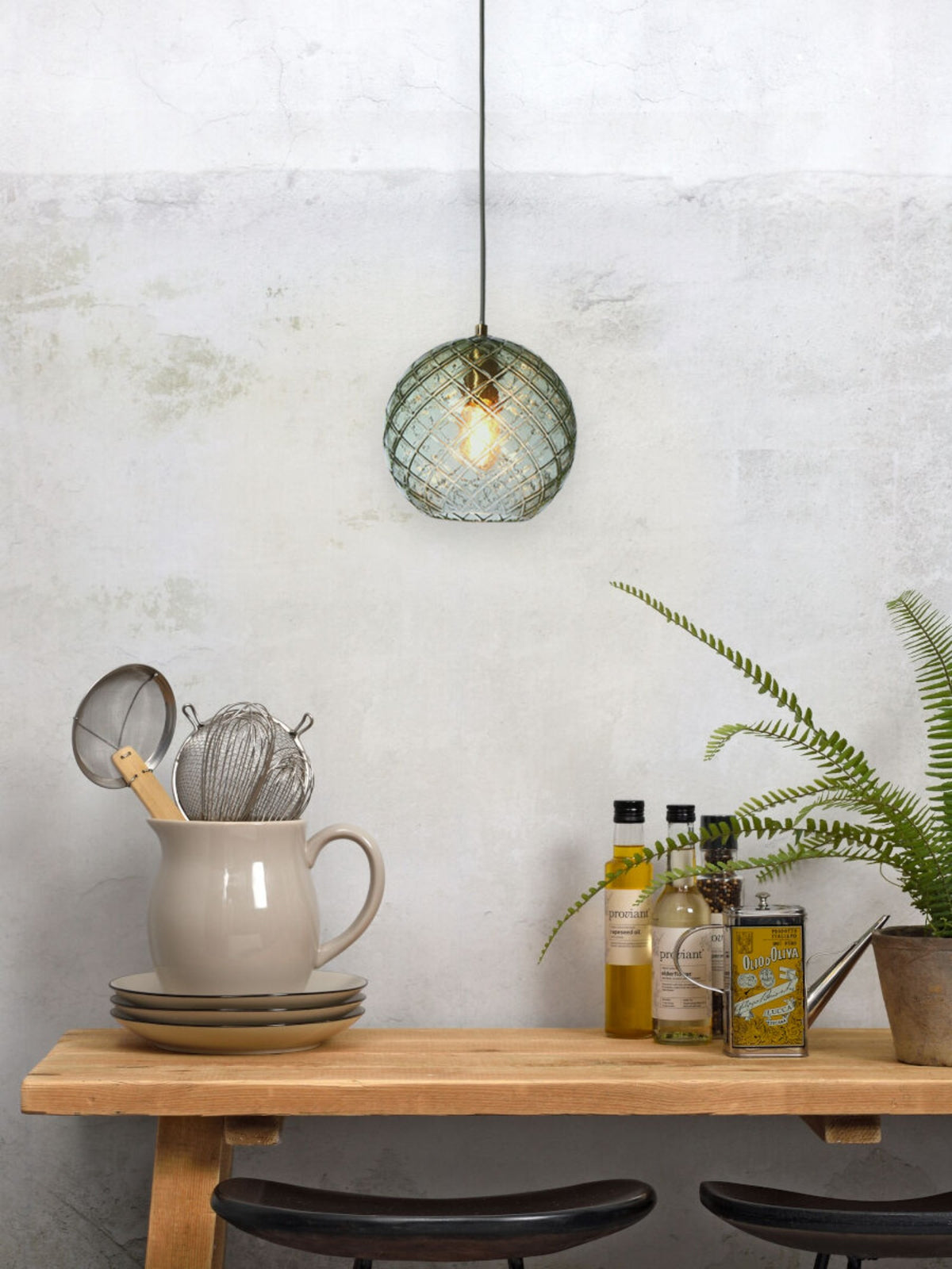 it's about RoMi Hanglamp Venice Bol - Groen - Goud