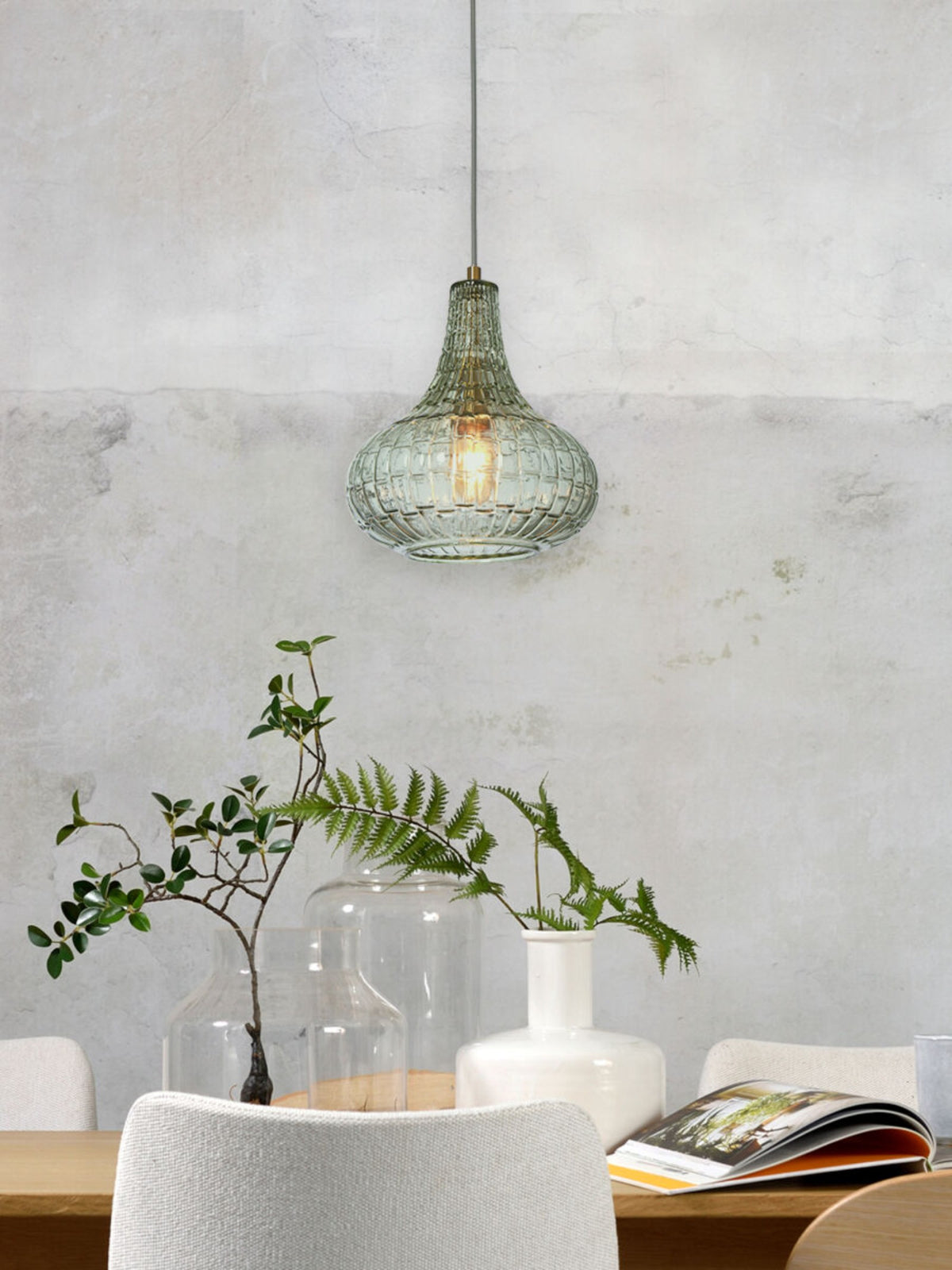 it's about RoMi Hanglamp Venice Druppel - Groen Goud