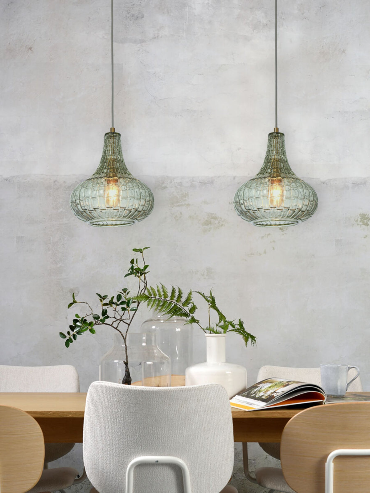 it's about RoMi Hanglamp Venice Druppel - Groen Goud
