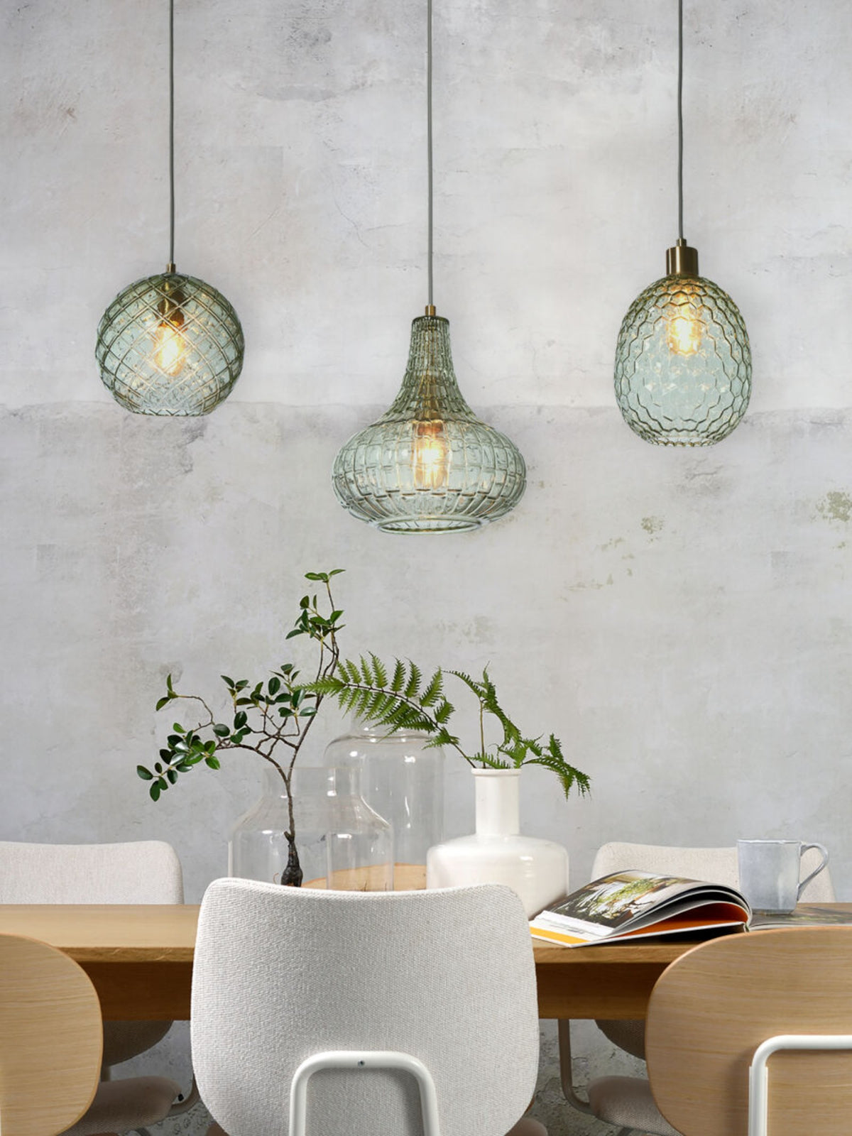 it's about RoMi Hanglamp Venice Druppel - Groen Goud