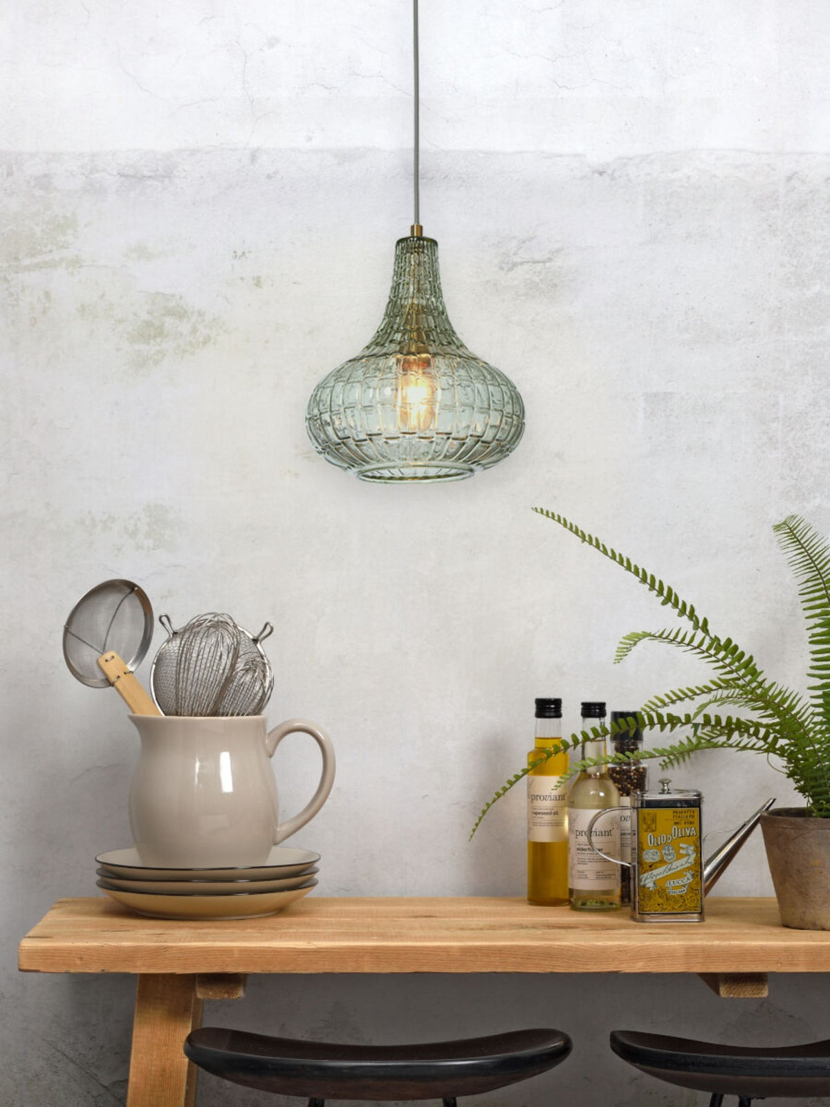 it's about RoMi Hanglamp Venice Druppel - Groen Goud